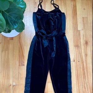 Philanthropy Velour Tuxedo Jumpsuit romper